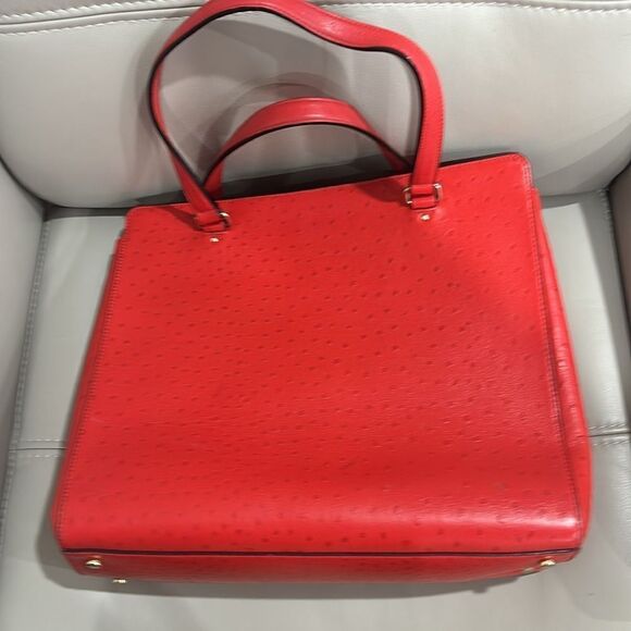 NWOT Kate Spade Bristol Drive Ostrich Elissa- Cherry Liqueur (Red) - Picture 2 of 5